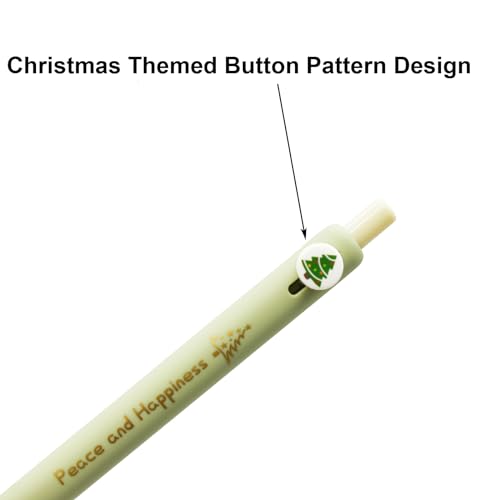 Maydahui 8-Pack Christmas Gel Pens Set with 0.42mm Fine Tip, Retractable Click Pens