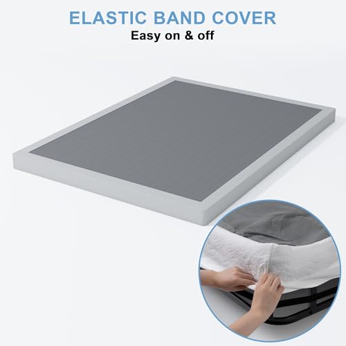 King Size Low Profile 3 Inch Mattress Foundation Box Spring - Heavy Duty Support
