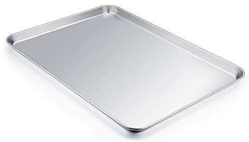 TeamFar 20x14-Inch Stainless Steel Baking Sheet Set – Heavy Duty Cookie Pans, Non-Toxic, Dishwasher Safe