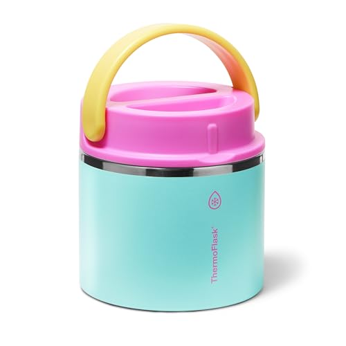 ThermoFlask 20 oz Insulated Food Jar Tropical Sunset Leakproof Lid Hot Cold Meals