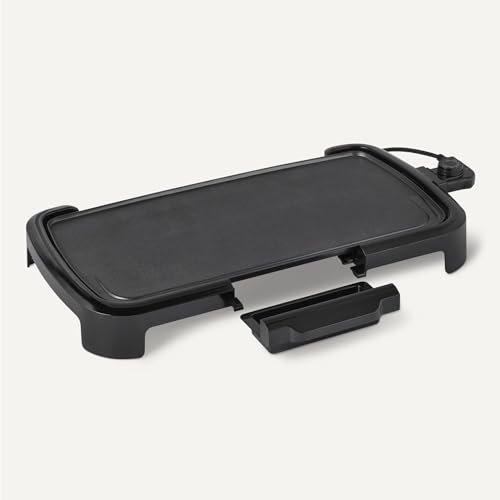 Electric Griddle with Nonstick Ceramic Coating 10x20 Inch, Adjustable Temp