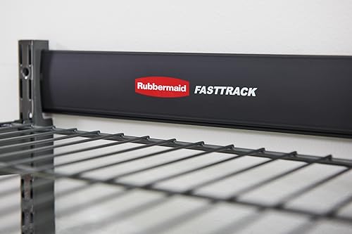 36-Inch Rubbermaid FastTrack Rail Storage Kit with 3 Shelves for Garage & Workshop Organization - Heavy Duty Steel, 350 lbs Per Shelf