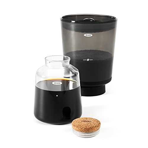 OXO Brew Compact Cold Brew Coffee Maker 24 oz - Small Space, Reusable Filter