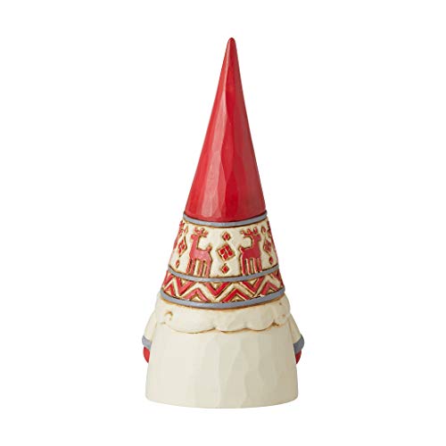 Jim Shore Heartwood Creek Holiday Gnome and Reindeer Figurine, 5.12 Inch Christmas Decor