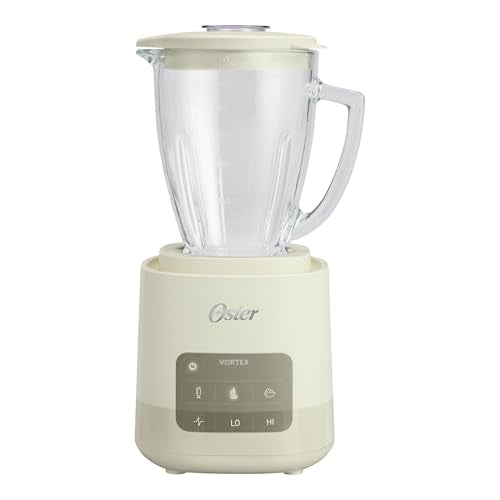 Oster Vortex Glass Blender White 800W Reversible Steel Blades for Smoothies & More