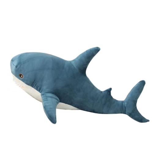Shark Stuffed Animal Plush,Soft Shark Plush Pillow Toy,Plush Large Shark Toys for Home Decoration Kids Gift (Blue, 24 inches)