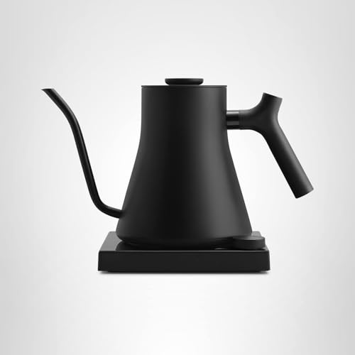 Fellow Stagg EKG Pro Studio Edition Electric Gooseneck Kettle - Pour-Over Coffee, Tea, Quick Heating, Precise Temperature Control, Scheduling, Built-in Brew Timer - Matte Black, 0.9 L