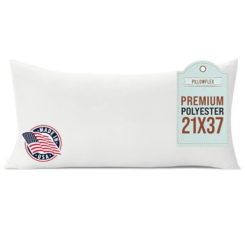 Pillowflex Premium Polyester Pillow Insert 21x37 Inches for Decorative Shams