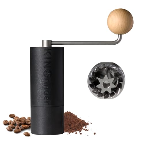 Lightweight Manual Coffee Grinder with Stainless Burrs, Portable & Easy to Clean