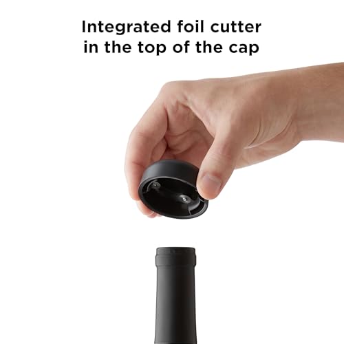 Rabbit Electric Corkscrew with Foil Cutter 2x9.6 Inch Silver Hands-Free Wine Opener