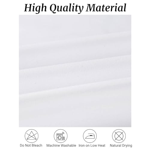 Fokitut 6 Pack 120 Inch White Round Tablecloth - Stain & Wrinkle Resistant Polyester