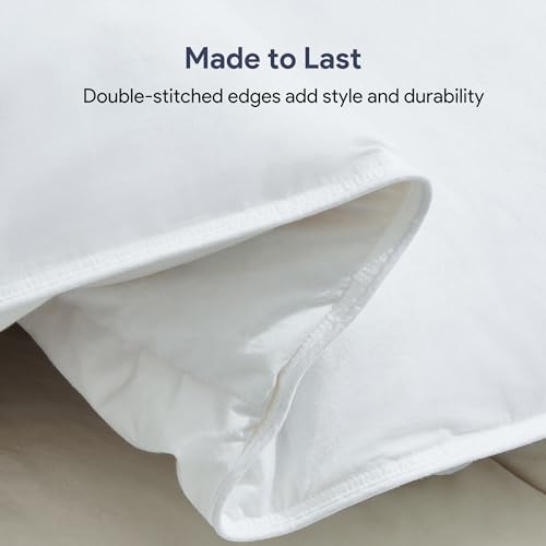White All Season Oversized King Feather Down Comforter - Luxury Duvet Insert