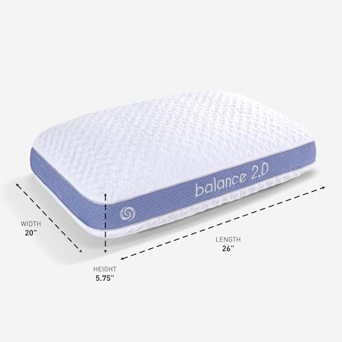 Moisture Wicking Performance Pillow with Hourglass Pattern - Size 2.0 - Medium Firmness - Washable Cover