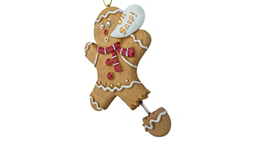 Funny Gingerbread Man Christmas Ornament - Broken Leg Holiday Decor