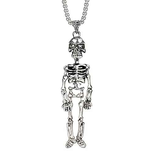 Sugar Skull Car Accessories Skeleton Car Mirror Charm, Swinging Skull Hanging Ornament Rear View Mirror Accessories Halloween Decoration, Cool Small Gifts for Men/Women