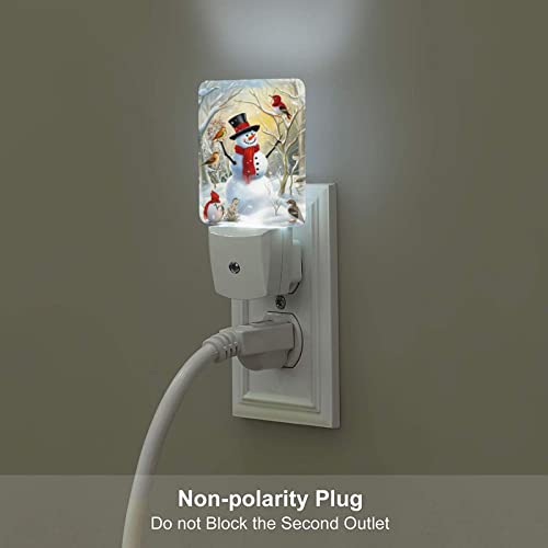 Dewoofly Christmas Snowman Night Light Set of 2 – Christmas Snow Forest Plug-in