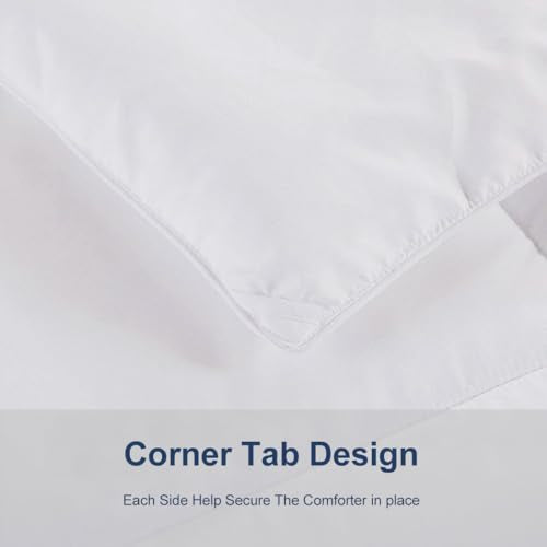 Oversized King Duvet Insert 120x98 400GSM Microfiber Comforter - White