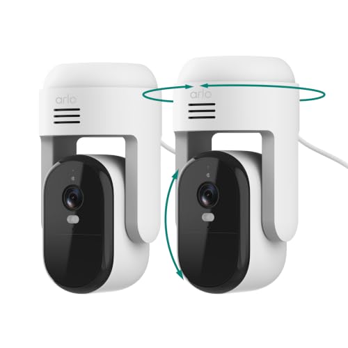 Arlo Essential Outdoor Pan Tilt Zoom Security Camera 2K 2-Cam with 30-Day Secure Plan Trial