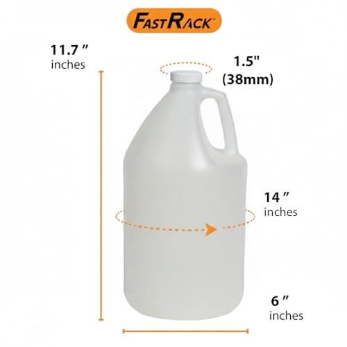 FastRack 9-Pack 1 Gallon Reusable Plastic Water Jugs with Lids | BPA-Free Containers for Liquid Storage, Camping & Emergency Prep