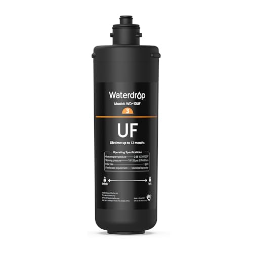 Waterdrop WD-10UF Water Filter Replacement for TSA-UF & TSB-UF, Black