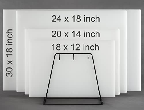 6-Piece Color Coded Plastic Cutting Boards Set - 18 x 12 Inches, Anti-Slip, Dishwasher Safe