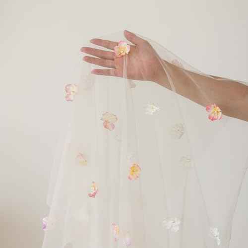 Romantic Artificial Floral Table Runner 10ft Gauze Tulle Lace Table Runner Set for Wedding Baby Shower Bridal Shower Holiday Kitchen Dining Table Decoration for Home Party Special Occasion