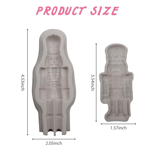 Nutcracker Soldier Silicone Mold, Christmas Holiday Baking and Crafting Tool
