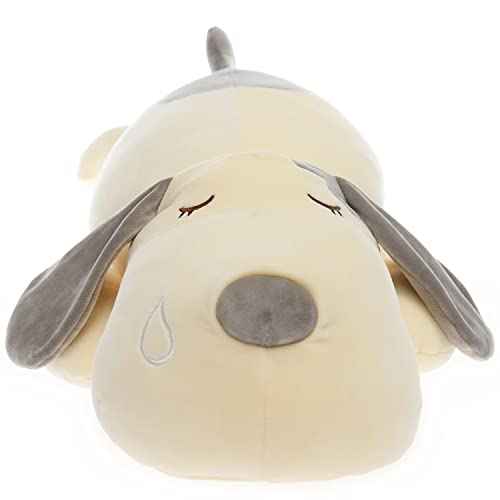 Dog Plush Pillow, Soft Dog Stuffed Animals Toy Plushie Body Pillow Gifts for Kids Girls Boys (Gray, 17.7 inch)