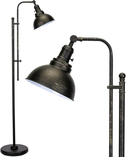 Industrial Floor Lamp 65 Inch Aged Bronze Adjustable Standing Lamp for Living Room