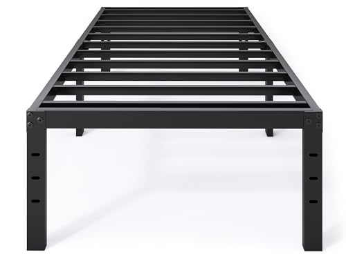 QEROMY Twin Bed Frame - 18 Inch Sturdy Platform Bed, Twin Size, No Box Spring Needed