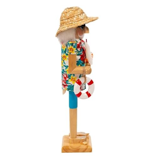 Kurt Adler 15-Inch Beach Santa Nutcracker - Coastal Holiday Decor