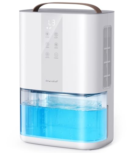 White Large Dehumidifier with Activated Carbon Filter 96oz Capacity for Bedroom
