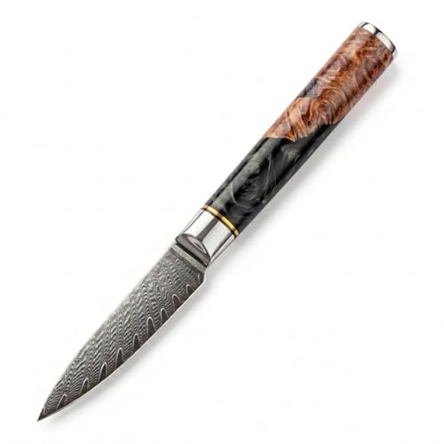 The Epicurean Cook Tidal Black 4-Inch Damascus Paring Knife