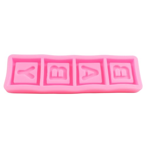 Baby Blocks Silicone Fondant Mold - Style F, Food-Grade, Non-Stick Cake Decor
