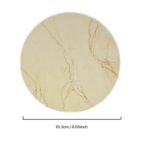 TSOUFAC 6Pcs Drink Coasters with Holder, Marble Style Ceramic Drink Coaster, Absorbent Coasters Set Suitable for Kinds of Cups, Modern Style Coasters for Coffee Table, 4 Inches