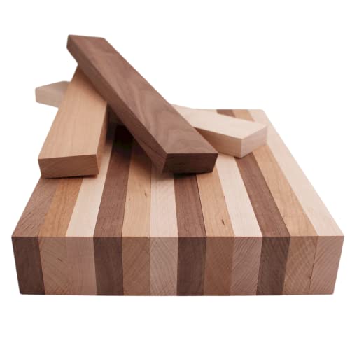 Barrington Hardwoods Hardwood Lumber Pack - 15 Pieces 3/4" x 2" x 24" (Walnut, Maple, Cherry) - Variation 1