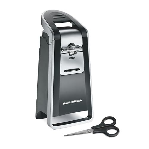 Hamilton Beach Smooth Touch Electric Can Opener with Easy Push Lever & Stainless Steel Scissors