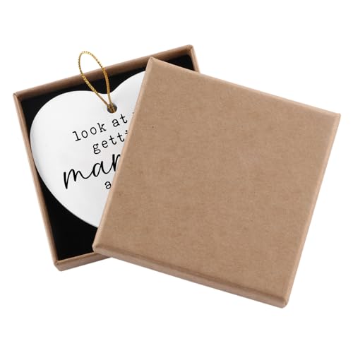 Wedding Gifts for Newlyweds Engagement Bride to Be Gifts Bachelorette Party Decorations for Bride Christmas Ceramic Heart Ornament