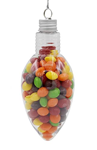 Clear Fillable Light Bulb Ornaments – Pack of 24