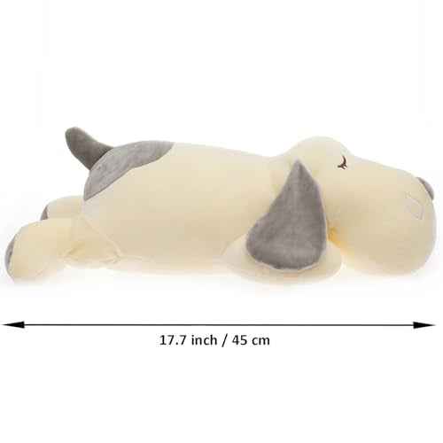 Dog Plush Pillow, Soft Dog Stuffed Animals Toy Plushie Body Pillow Gifts for Kids Girls Boys (Gray, 17.7 inch)