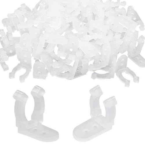 BokWin 100 pcs 3/8" LED Rope Light Clips Holder Neon Led Rope Clips for Hanging Christmas Light Outdoor Wedding LED Rope Lights(with 200 pcs Screws)