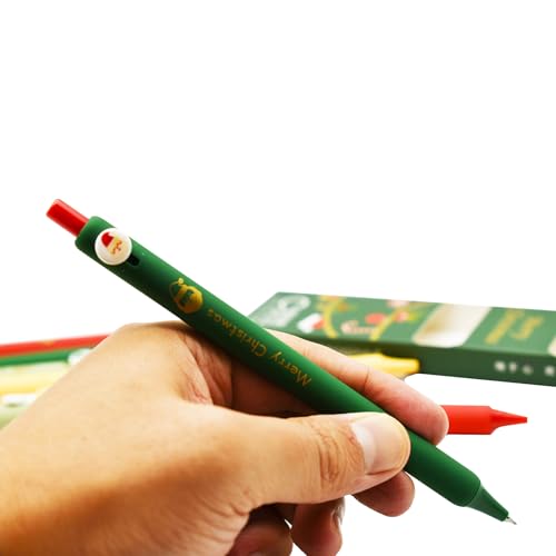 Maydahui 8-Pack Christmas Gel Pens Set with 0.42mm Fine Tip, Retractable Click Pens