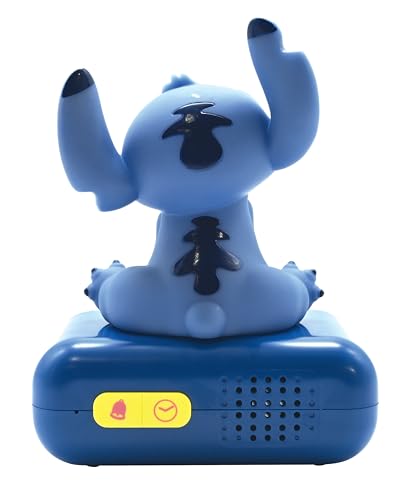 Stitch Nightlight Alarm Clock - Sleep-Friendly LCD, 6 Ringtones, Snooze
