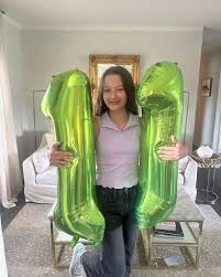 Number 7 Balloon by Light Green - 40 Inch Birthday Decoration for Girls & Women