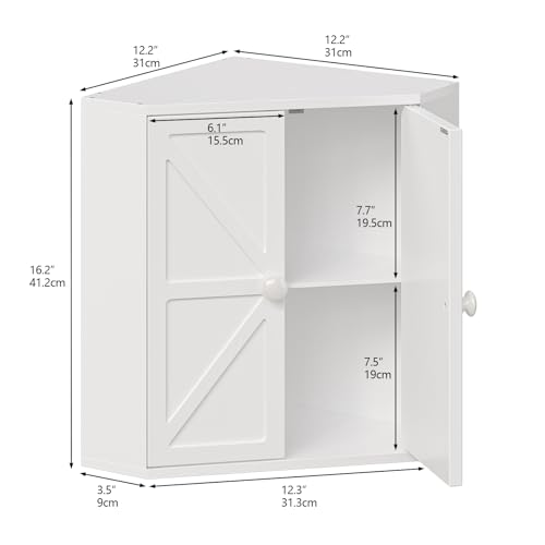 White Corner Bamboo Bread Box Double Layer Large Capacity Kitchen Organizer
