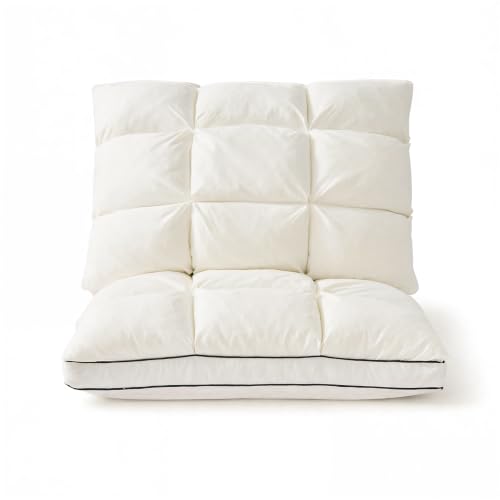 Queen Size Dual-Layer Goose Feather Down Pillow Set of 2 – Supportive & Soft Bedding