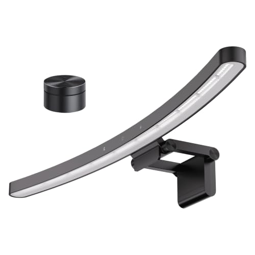 Curved Monitor Light Bar with Sensor, Dimmable Desk Lamp for 34+ Curved Screens