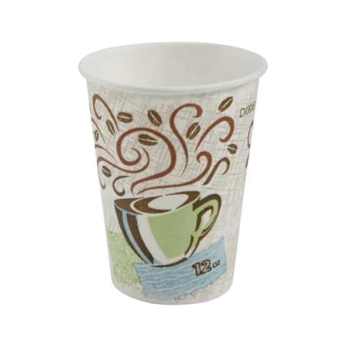 Dixie Georgia-Pacific PerfecTouch WiseSize Coffee Dreams Insulated Paper Cup 12oz - Case of 20 Sleeves (Variation 500)