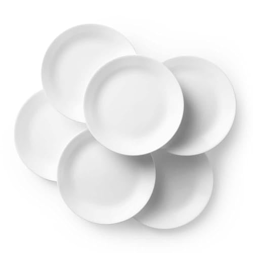 Corelle White Winter Frost Glass Dinner Plates Set 10-1/4 inch Pack of 6