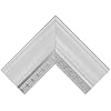 MCS 16x20 Large Wall Mirror, White Woodgrained Frame with Silver Embossed Detail & Beveled Detail Mirror, Vertical & Horizontal Wall Hanging Mirror for Bathroom, Bedroom & Livingroom